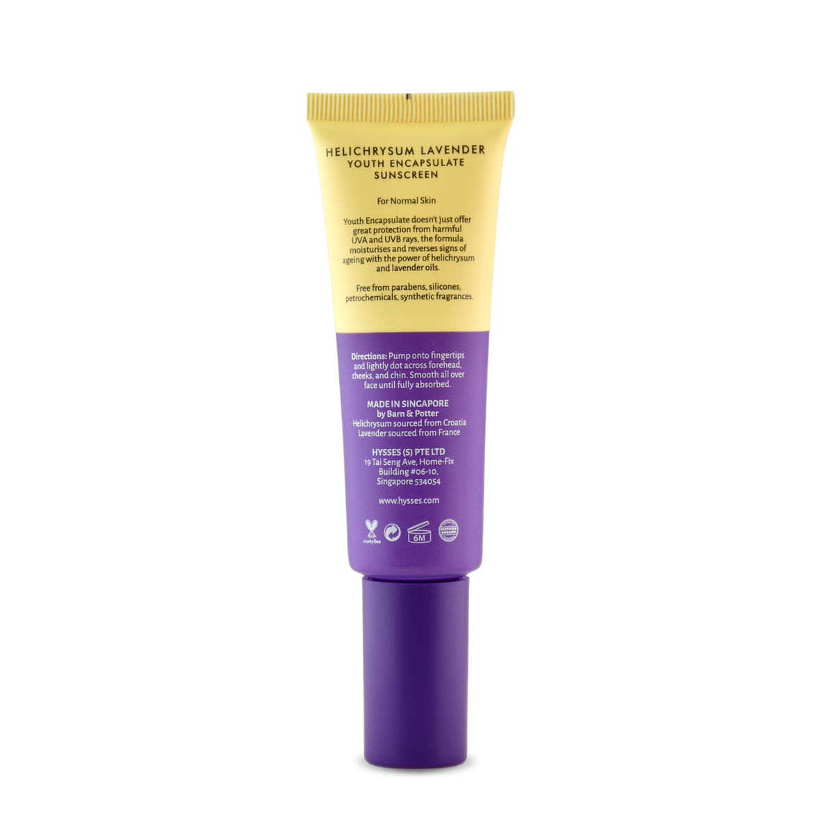 Youth Encapsulate Sunscreen Helichrysum Lavender SPF 40 / PA++ - HYSSES