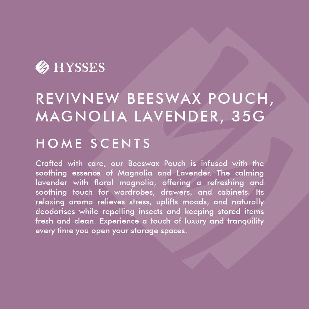 RevivNew Beeswax Pouch, Magnolia Lavender