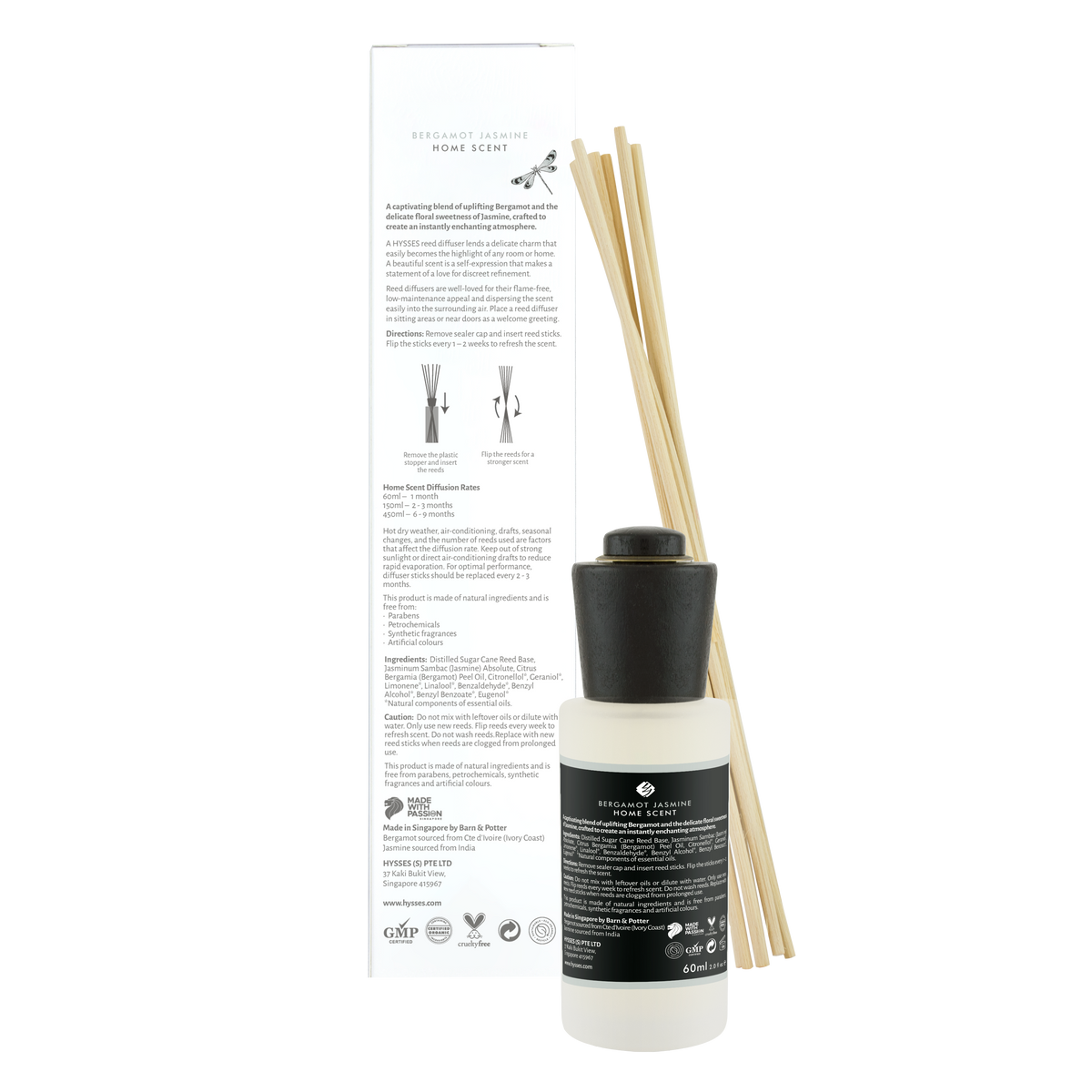 Home Scent Reed Diffuser Bergamot Jasmine