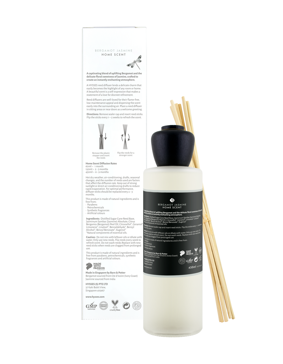 Home Scent Reed Diffuser Bergamot Jasmine