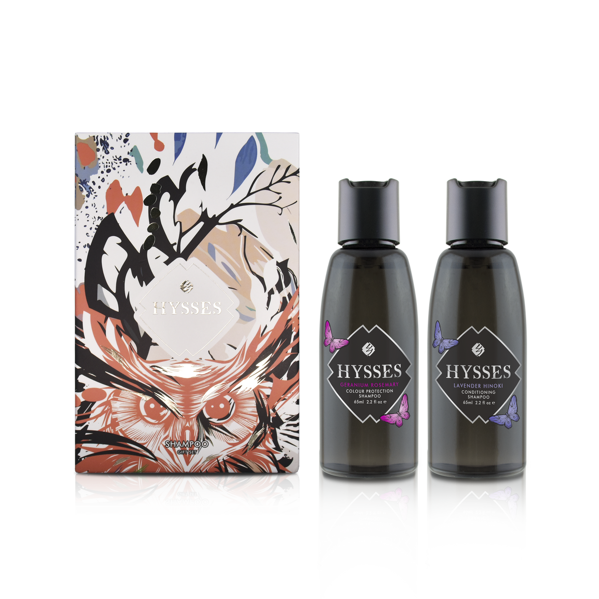 Gift Set Of 2, Shampoo Lavender Hinoki &amp; Geranium Rosemary, 65ml