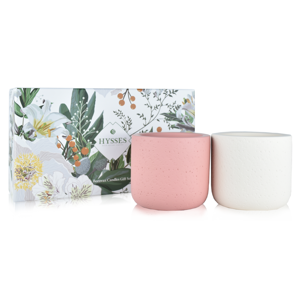 Gift Set Of 2 Beeswax Candles X 2, Lavender &amp; Rose Geranium, 150g