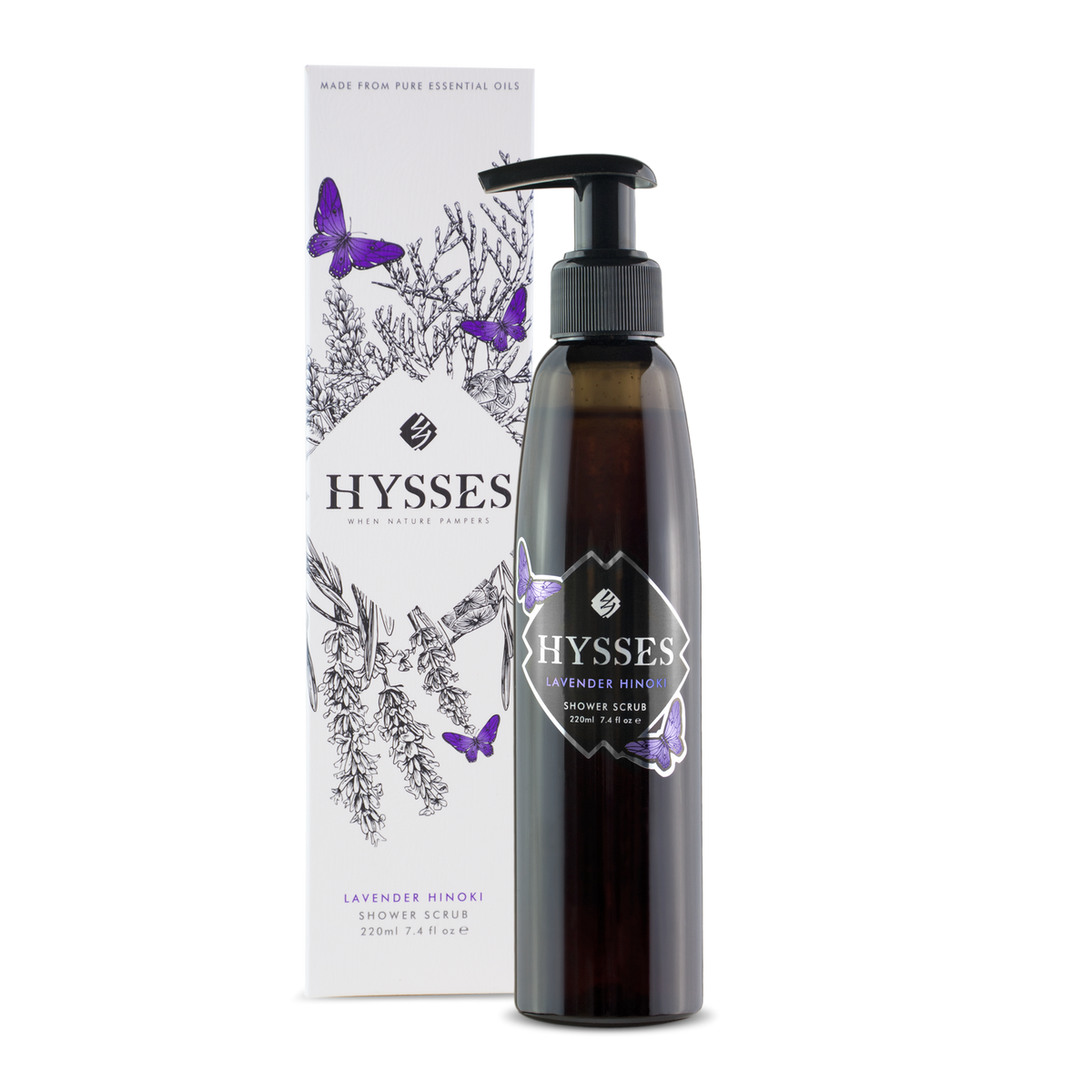 Lavender Hinoki Shower Scrub - HYSSES