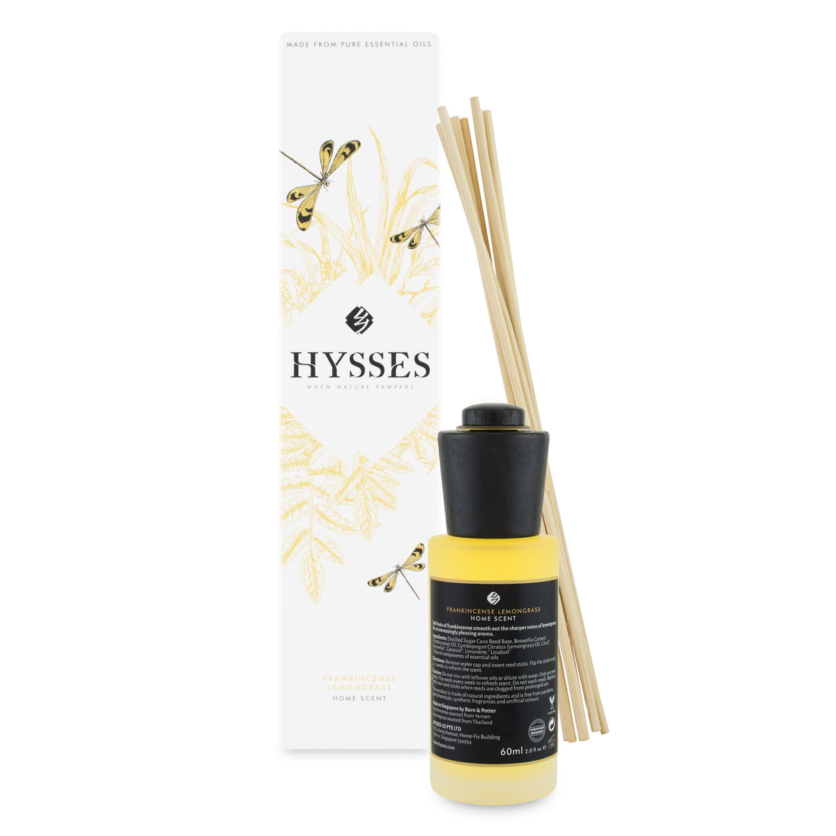 Home Scent Reed Diffuser Frankincense Lemongrass - HYSSES