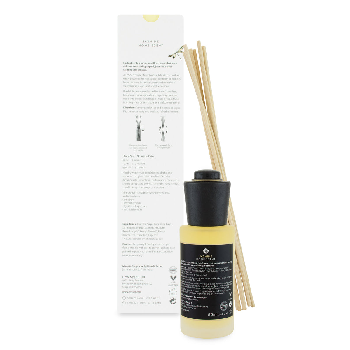 Home Scent Reed Diffuser Jasmine - HYSSES