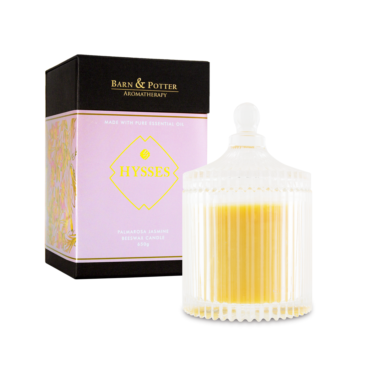 Beeswax Candle Palmarosa Jasmine