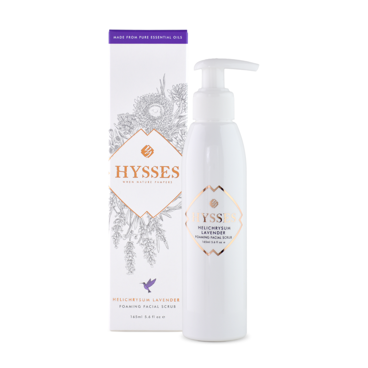 Foaming Facial Scrub Helichrysum Lavender - HYSSES