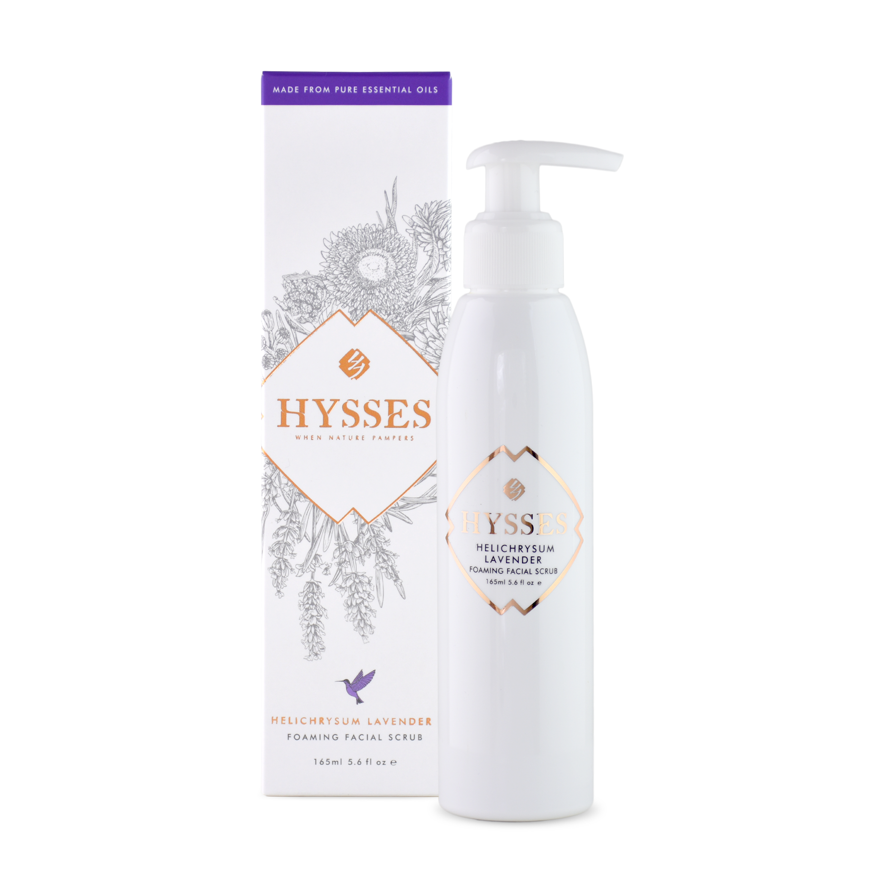 Foaming Facial Scrub Helichrysum Lavender - HYSSES